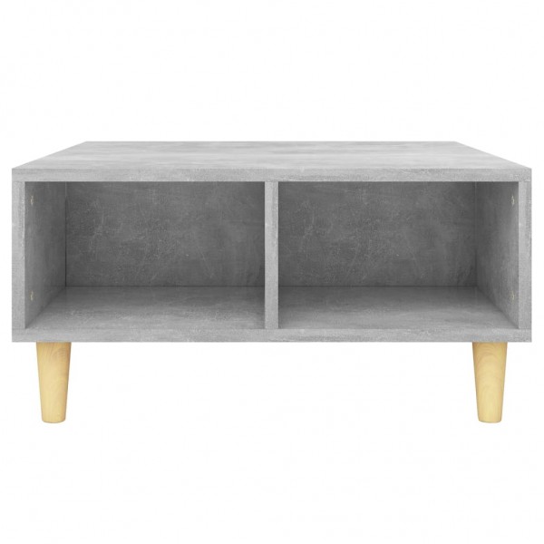Mesa de centro madera contrachapada gris hormigón 60x60x30 cm M 4