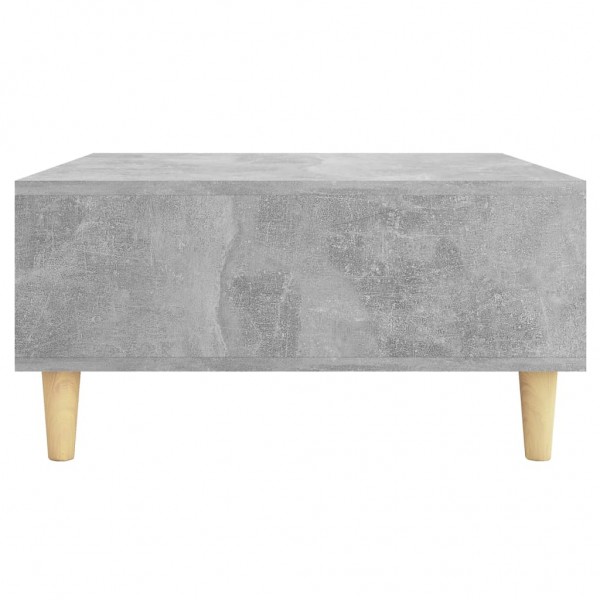 Mesa de centro madera contrachapada gris hormigón 60x60x30 cm M 5