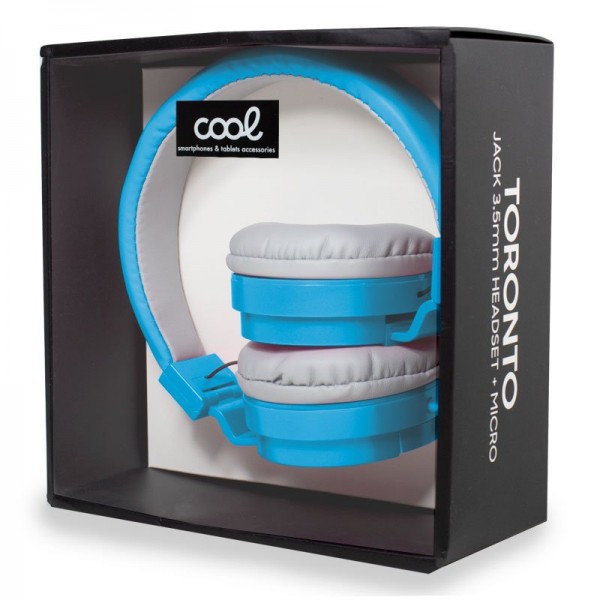 Auriculares Cascos Jack 3,5 mm COOL Toronto Con Micro Azul M 3