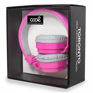 Auriculares Cascos Jack 3,5 mm COOL Toronto Con Micro Rosa H