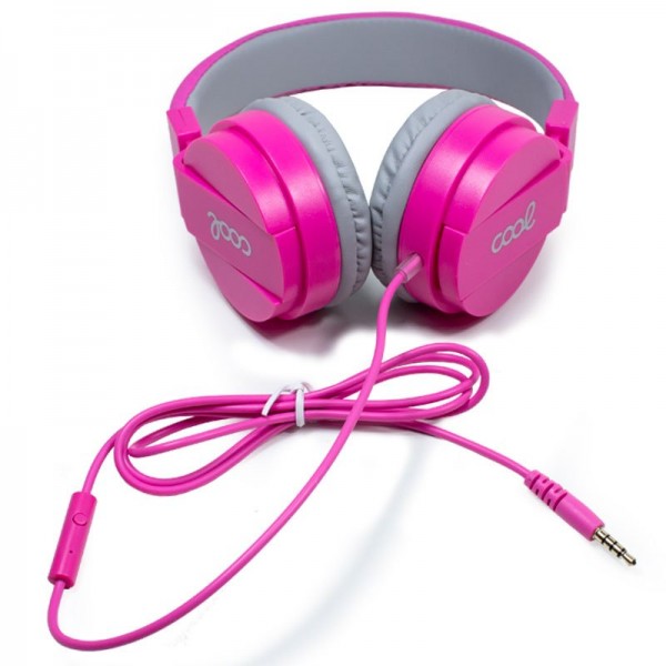 Auriculares Cascos Jack 3,5 mm COOL Toronto Con Micro Rosa M 3
