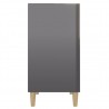 Aparador de madera contrachapada gris brillante 57x35x70 cm 5