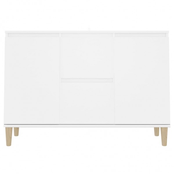 Aparador de madera contrachapada blanco 103.5x35x70 cm M 5