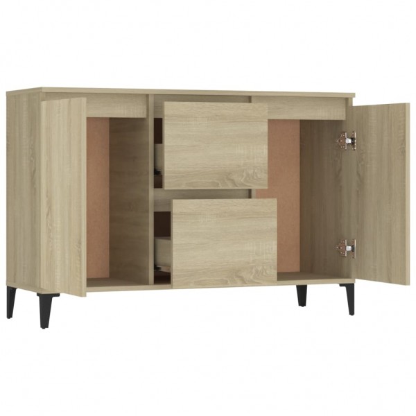Aparador madera contrachapada color roble Sonoma 104x35x70 cm M 4