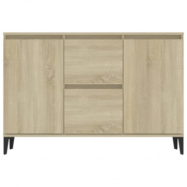 Aparador madera contrachapada color roble Sonoma 104x35x70 cm M 5