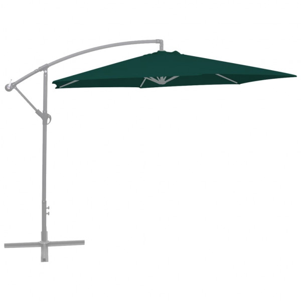 Tecido de substituição p/ guarda-sol cantilever 300 cm verde M 2