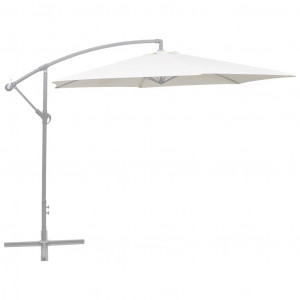 Tecido substituição p/ guarda-sol cantilever 300cm branco areia H