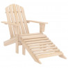 Silla de jardín Adirondack con otomana madera maciza de abeto 1