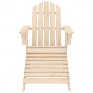 Silla de jardín Adirondack con otomana madera maciza de abeto H