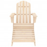 Silla de jardín Adirondack con otomana madera maciza de abeto 2