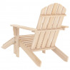 Silla de jardín Adirondack con otomana madera maciza de abeto 4