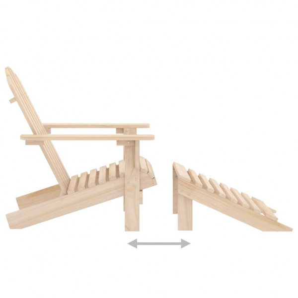 Silla de jardín Adirondack con otomana madera maciza de abeto M 5