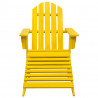 Cadeira Adirondack para jardim com otomano abeto maciço amarelo 2