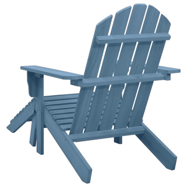 Silla jardín Adirondack con otomana madera maciza de abeto azul M 4