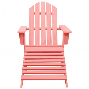 Silla jardín Adirondack con otomana madera maciza de abeto rosa H