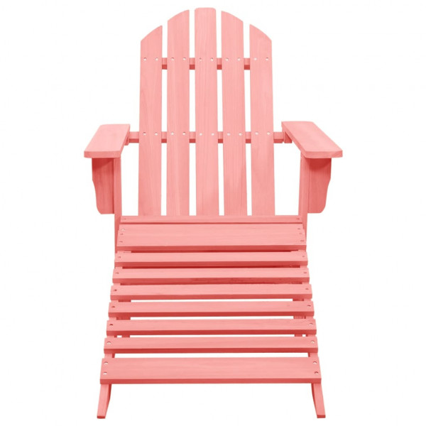 Silla jardín Adirondack con otomana madera maciza de abeto rosa M 2