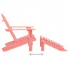 Silla jardín Adirondack con otomana madera maciza de abeto rosa 5