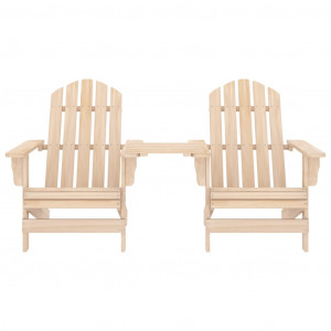 Cadeiras jardim Adirondack + mesa centro madeira abeto maciça H