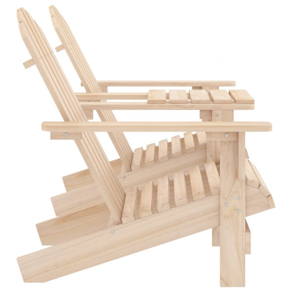 Silla de jardín Adirondack madera maciza de abeto M 3