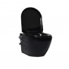 Inodoro de pared con cisterna oculta cerámica negro 3