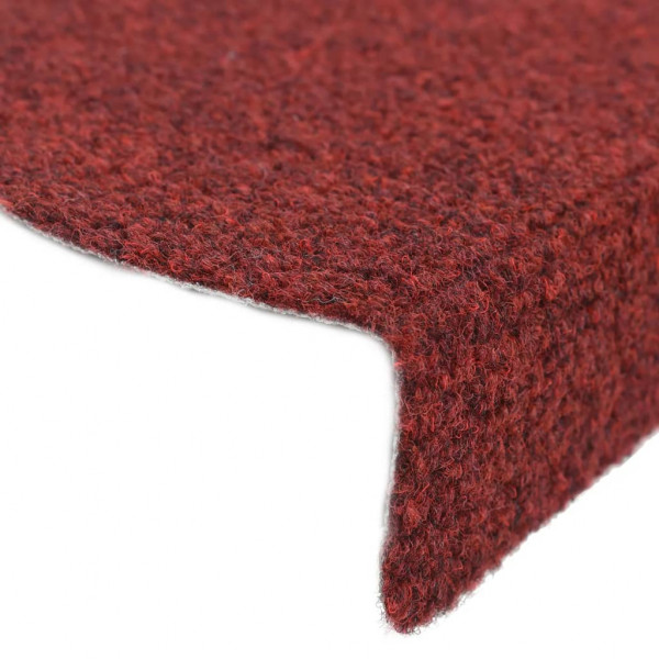 Alfombrilla autoadhesiva de escalera 5 uds 65x21x4 cm roja M 5