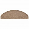 Tapetes de escada autoadesivos 5 peças 65x21x4 cm bege semicircular grande 5