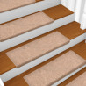 Alfombrillas de escalera 5 unidades marrón 65x21x4 cm 5