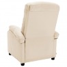 Sillón reclinable de tela crema 5