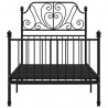 Estructura de cama de metal negro 90x200 cm 3