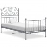 Estrutura de cama de metal cinza 100x200 cm 1