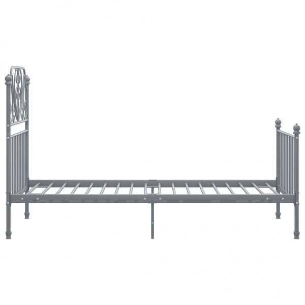 Estructura de cama de metal gris 100x200 cm M 4