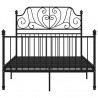 Estrutura de cama 120x200 cm metal preto 3