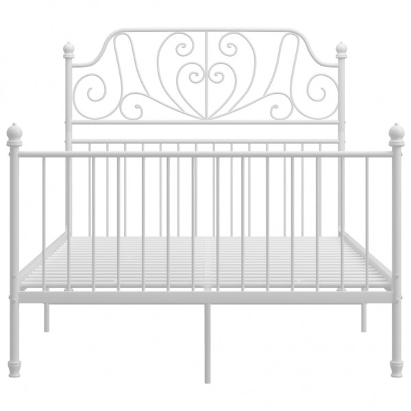 Estructura de cama de metal blanco 120x200 cm M 3
