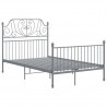 Estructura de cama de metal gris 120x200 cm 2