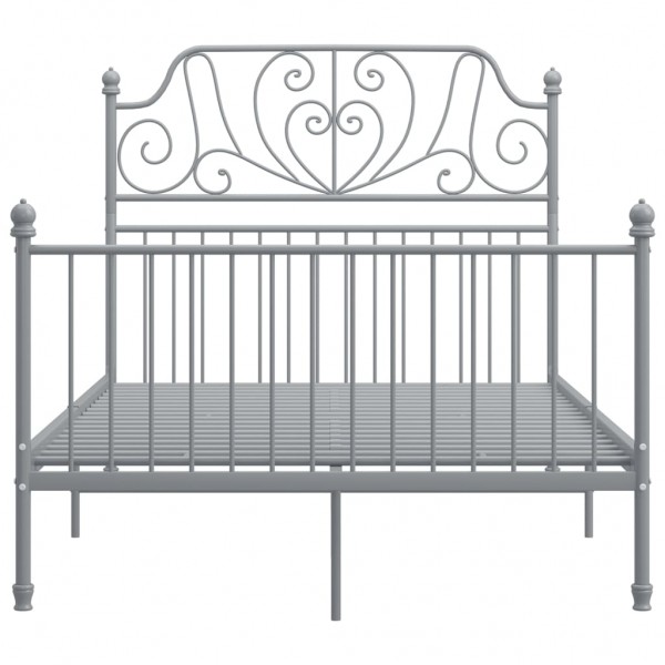 Estructura de cama de metal gris 120x200 cm M 3