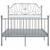 Estrutura de cama 120x200 cm metal cinzento 3