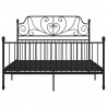 Estructura de cama de metal negra 140x200 cm 3