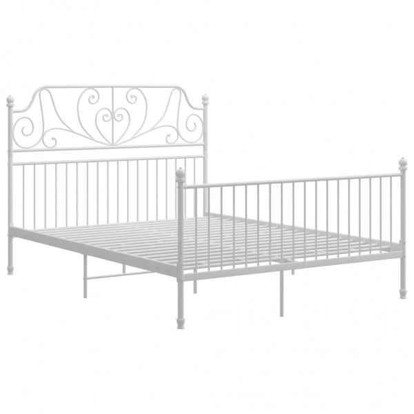 Estrutura de cama metal 140x200 cm branco M 2