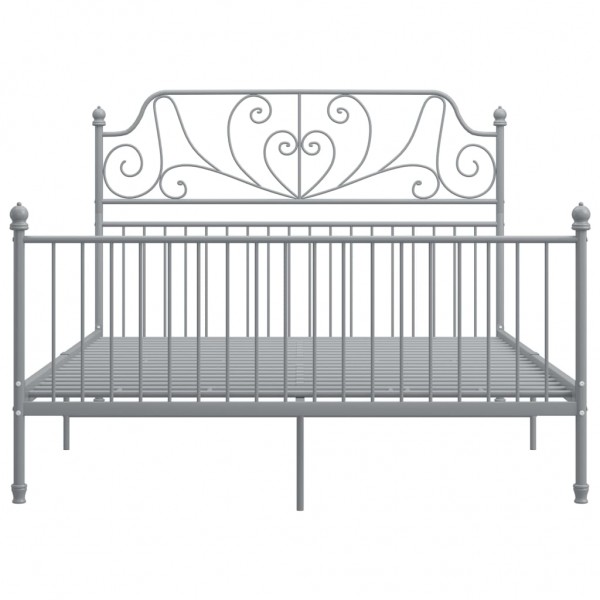 Estructura de cama de metal gris 140x200 cm M 3