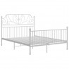 Estrutura de cama metal 160x200 cm branco 2