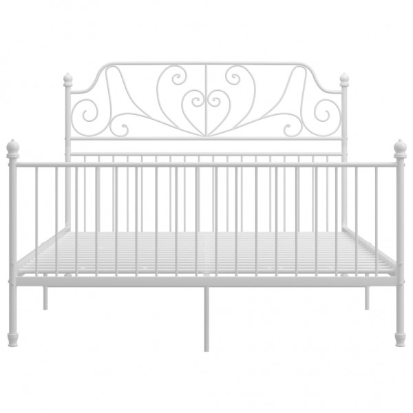 Estructura de cama de metal blanco 160x200 cm M 3
