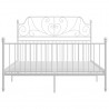 Estrutura de cama metal 160x200 cm branco 3