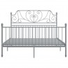 Estructura de cama de metal gris 160x200 cm 3