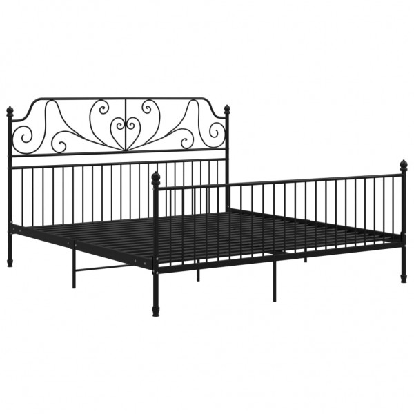 Estrutura de cama 180x200 cm metal preto M 2