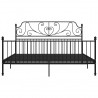 Estructura de cama de metal negra 180x200 cm 3