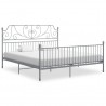 Estructura de cama de metal gris 180x200 cm 1