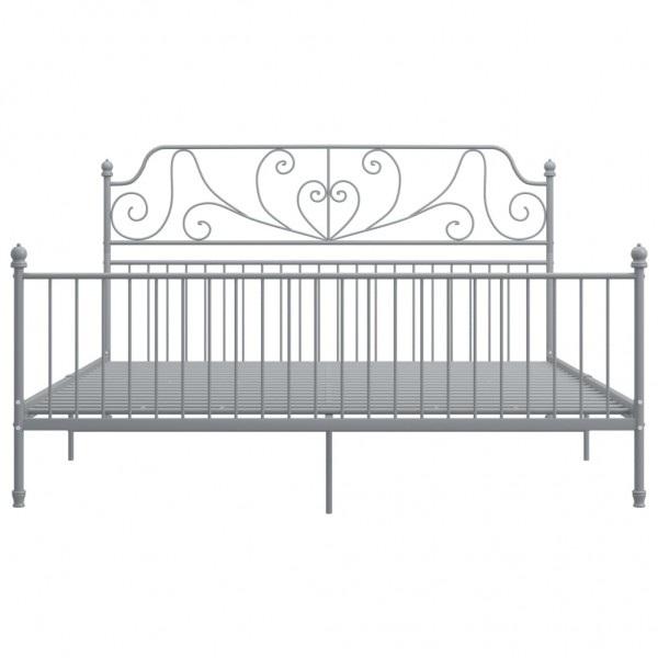 Estructura de cama de metal gris 180x200 cm M 3