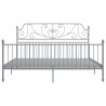 Estrutura de cama 180x200 cm metal cinzento 3