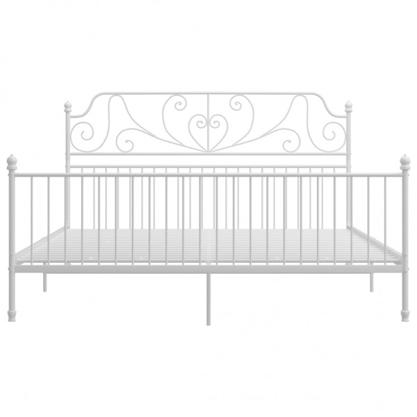 Estrutura de cama metal 200x200 cm branco M 3