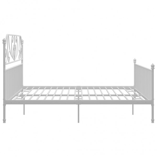 Estrutura de cama metal 200x200 cm branco M 4